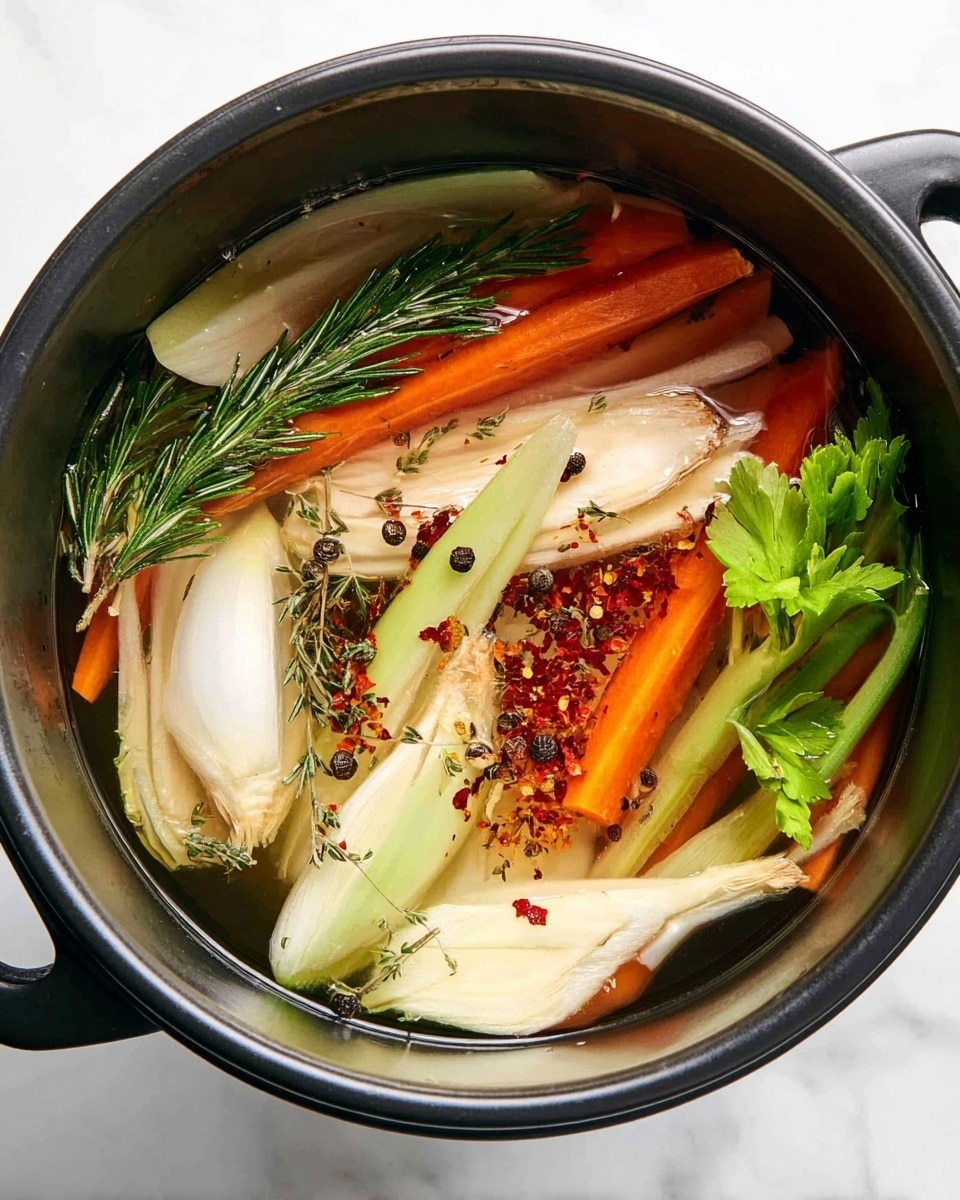 Two clear glass jars filled with brownish-orange broth sit on a white marbled surface. The jar in the front is closer and filled almost to the top, showing a smooth, slightly translucent liquid with some light reflections on its surface. Behind it, the second jar has a similar broth, positioned next to a silver metal pot with a strainer on top, which contains some cooked vegetables. A beige knitted cloth is draped casually to the left side, adding a soft texture contrast to the scene. The background is softly blurred, suggesting an outdoor setting. photo taken with an iphone --ar 4:5 --v 7