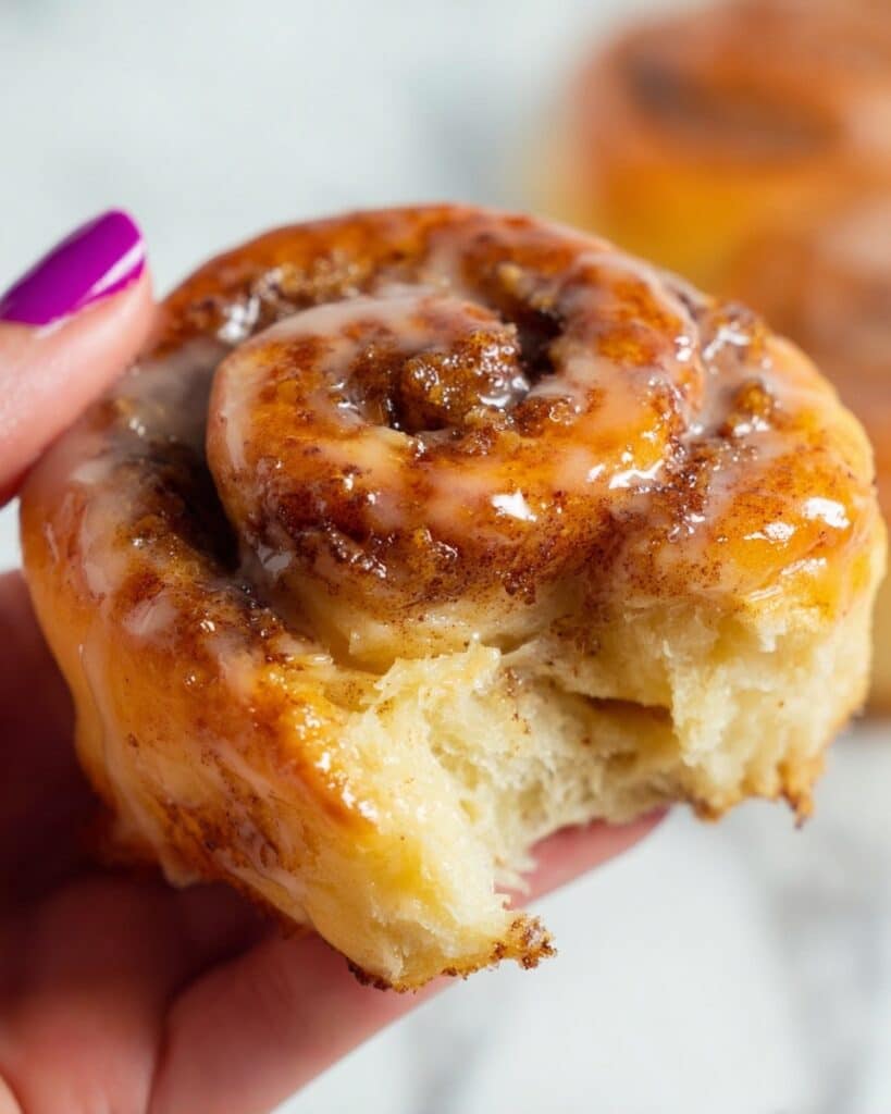 Air Fryer Cinnamon Rolls with Heavy Cream Icing Recipe