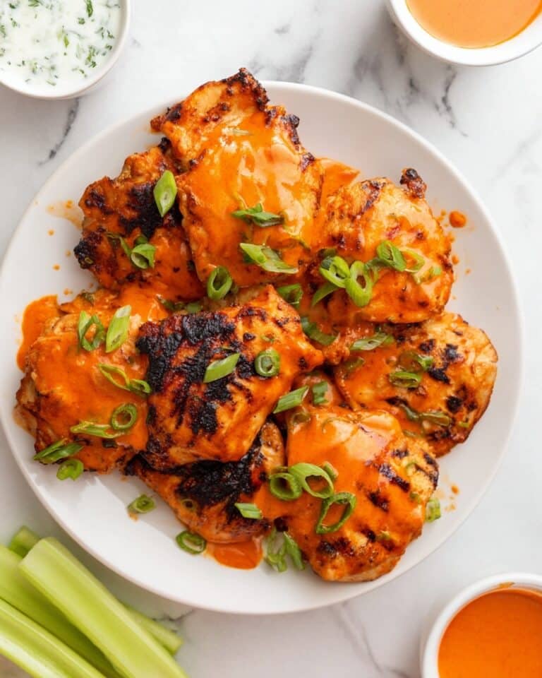 Buffalo Chicken Thighs (Air Fryer & Oven Baked) Recipe