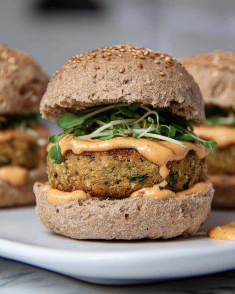 Quinoa White Bean Kale Sliders with Roasted Red Pepper Aioli Recipe