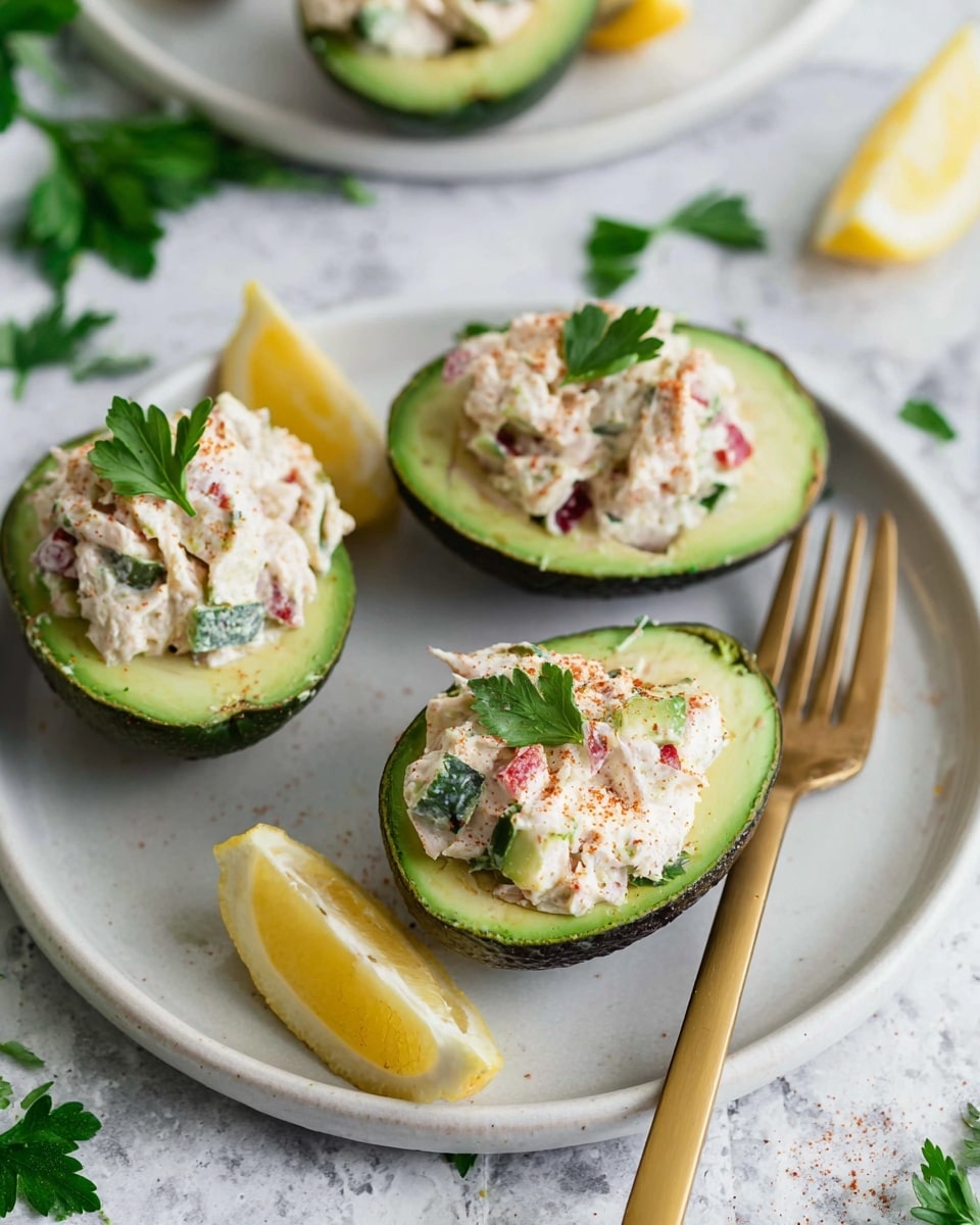 Healthy Crab Salad Stuffed Avocados Recipe