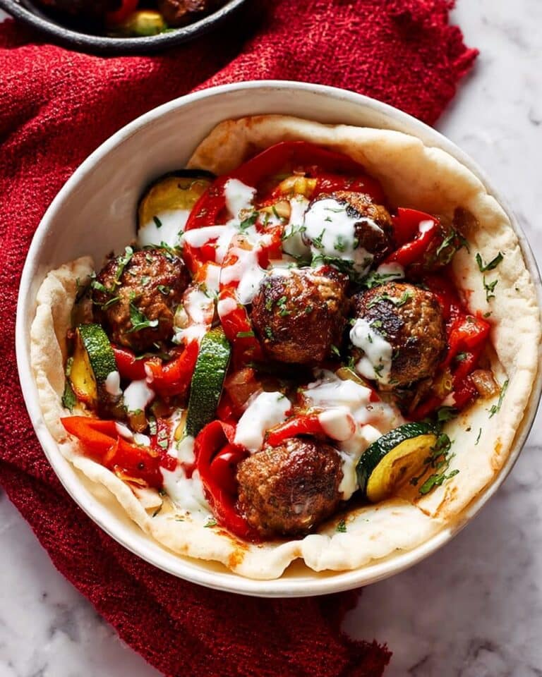 Moroccan Spiral Meatball Zucchini Bake Recipe
