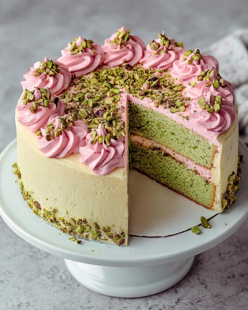 Pistachio, Rose & Cardamom Cake Recipe