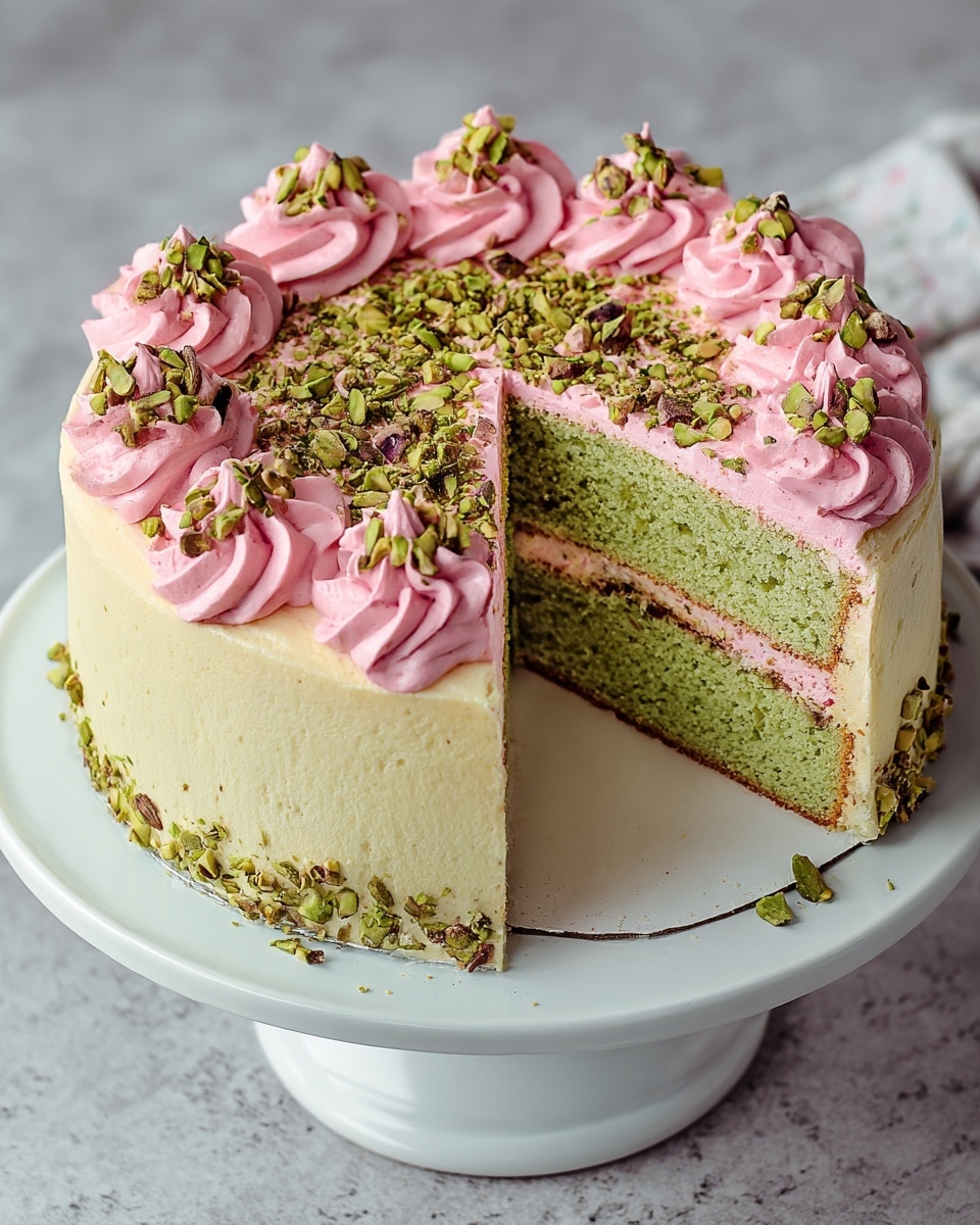 Pistachio, Rose & Cardamom Cake Recipe