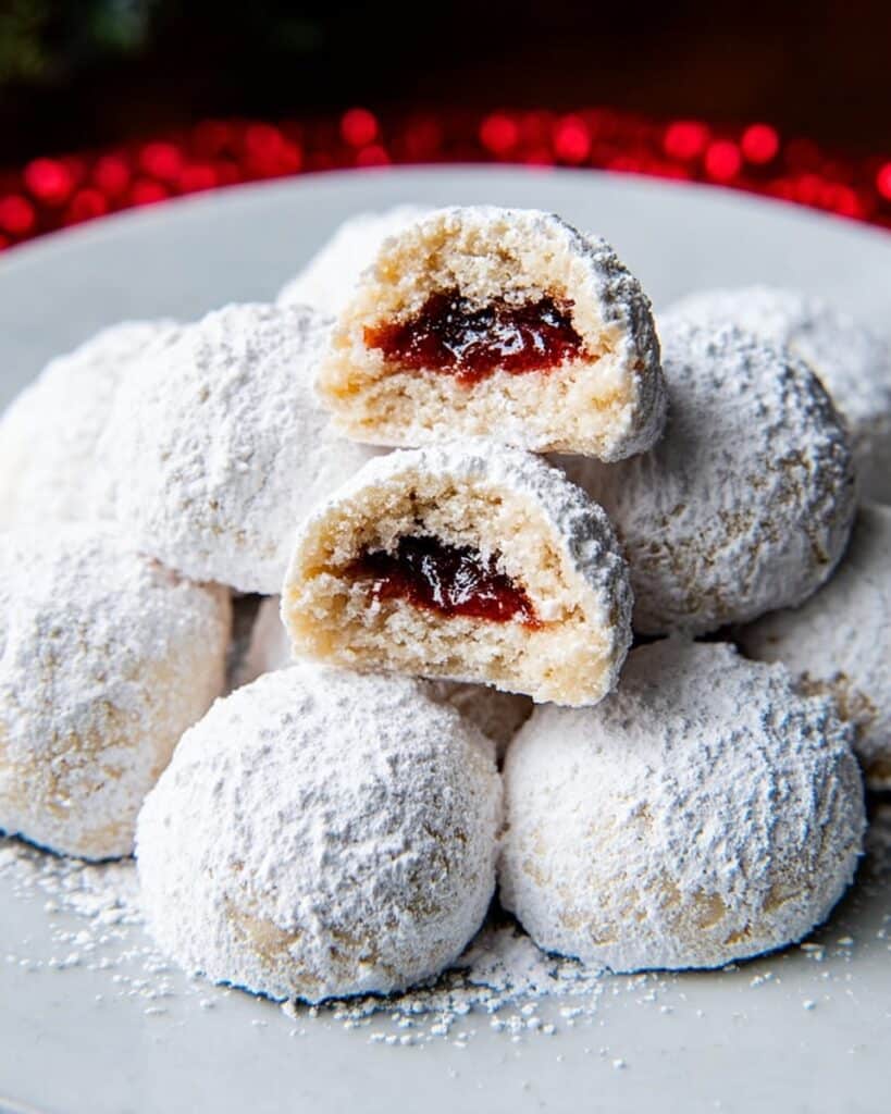 Filled Almond Snowball Cookies Recipe