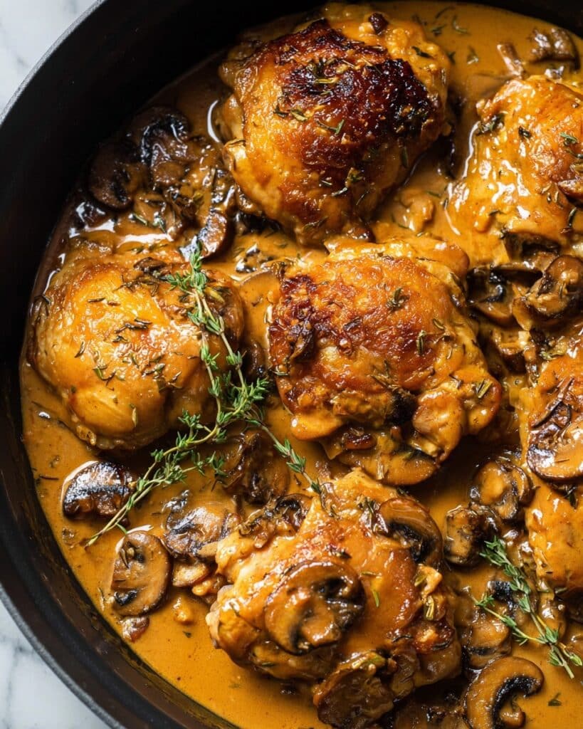 Creamy Chicken and Mushroom Skillet Recipe