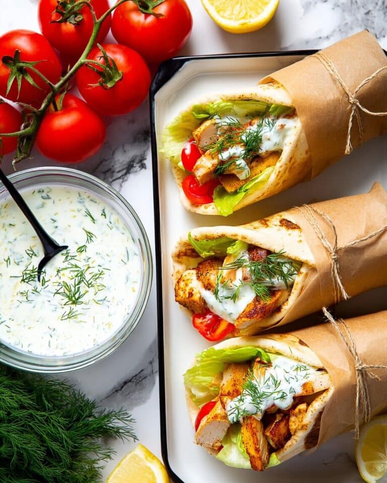 Greek Chicken Gyros with Tzatziki Sauce Recipe