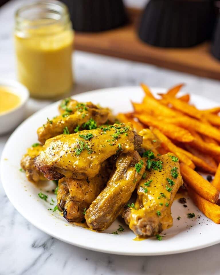 Easy Honey Mustard Chicken Wings in the Air Fryer Recipe