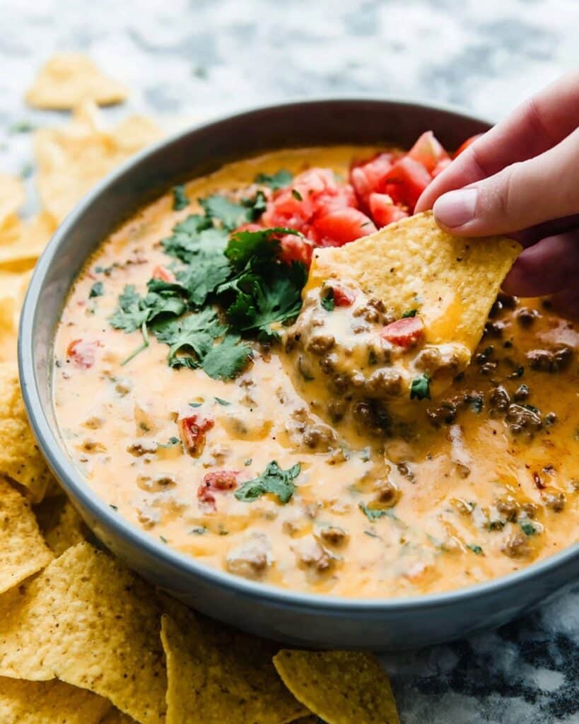 Rotel Dip with Ground Beef and Velveeta Recipe
