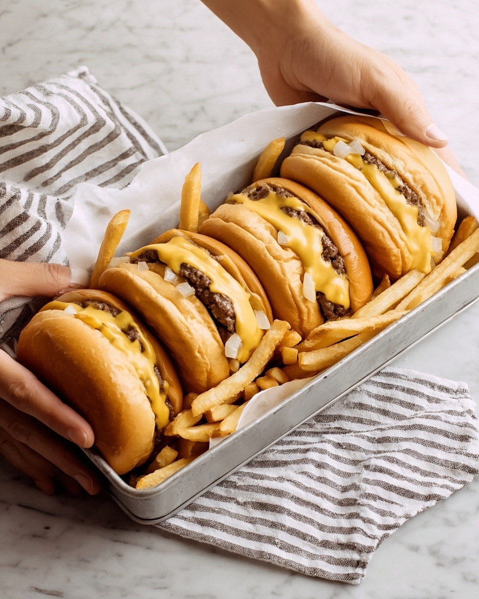 Butter Burger with Caramelized Onions and American Cheese Recipe