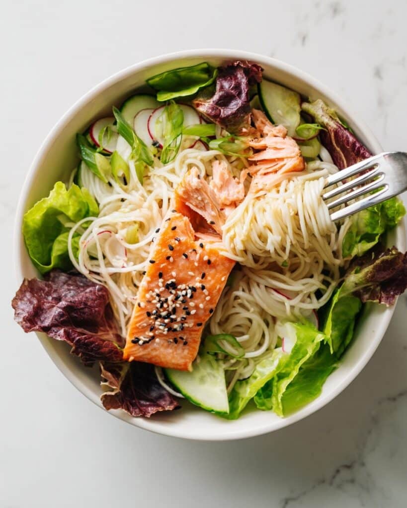 Sesame Salmon Noodle Bowls With Ponzu Recipe