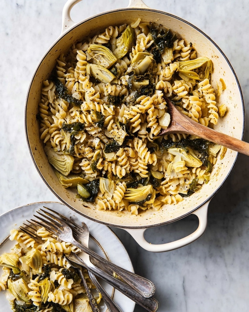 Creamy Artichoke and Charred Scallion Pasta Recipe