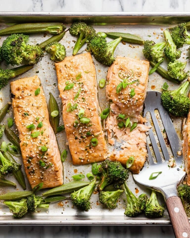 Sheet-Pan Salmon and Broccoli With Sesame and Ginger Recipe