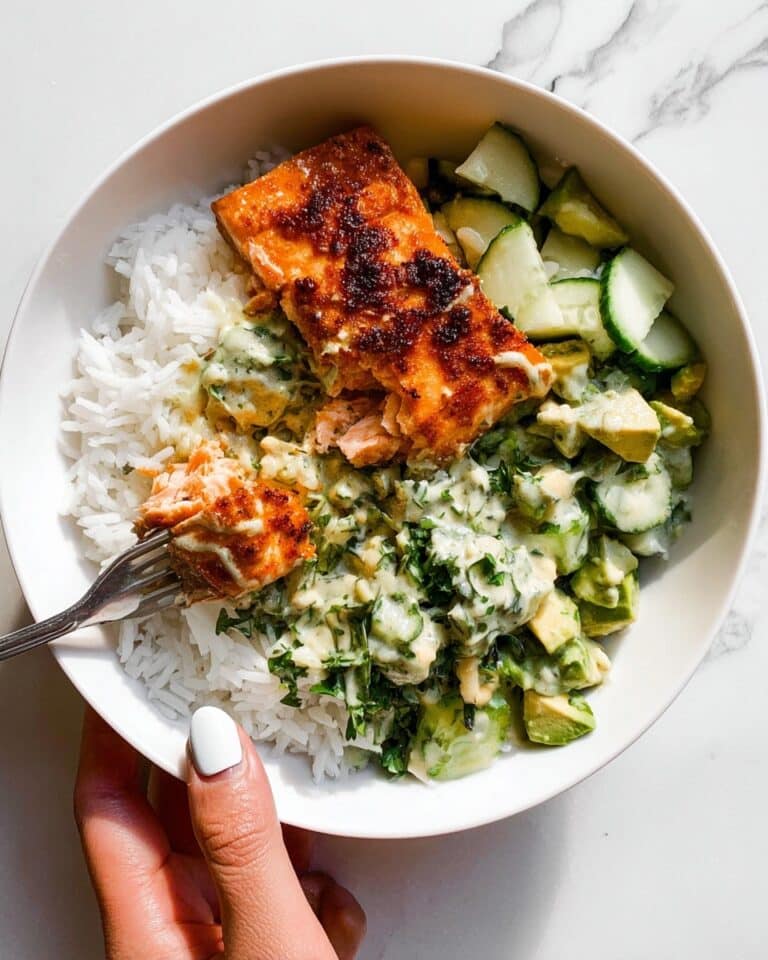 Bang Bang Salmon with Avocado Cucumber Salsa Recipe