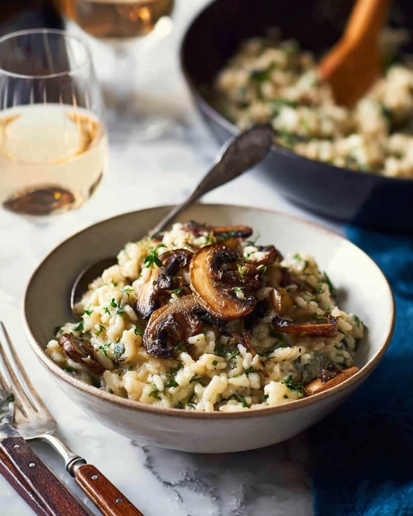 Creamy Mushroom and Spinach One-Pot Orzo Recipe