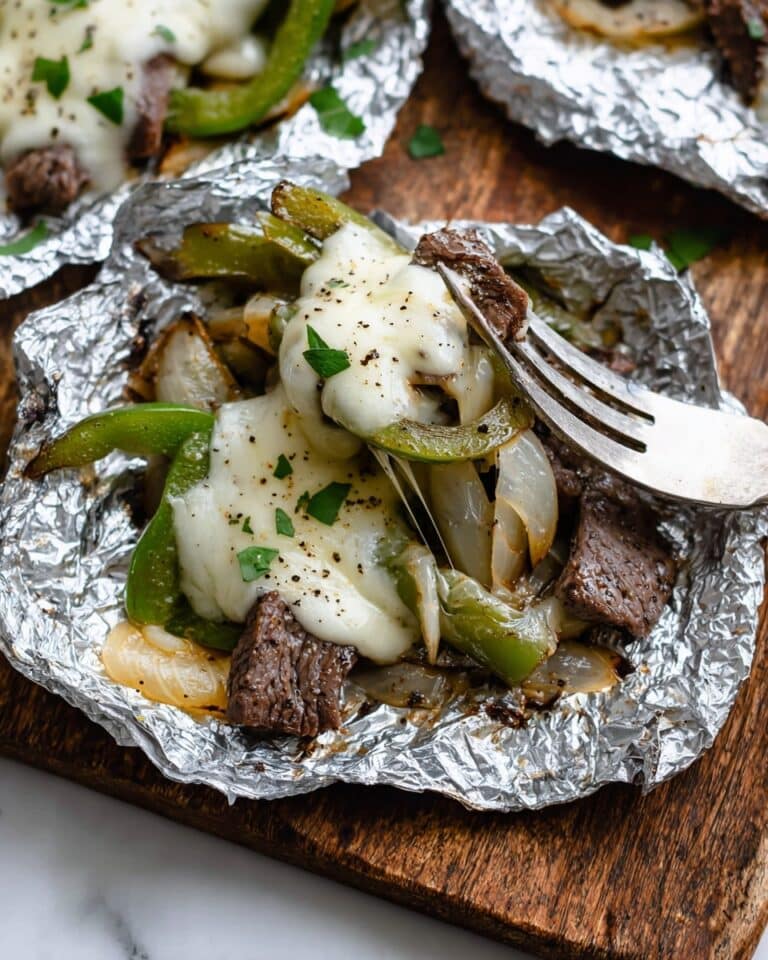 Philly Cheesesteak Foil Packs Recipe