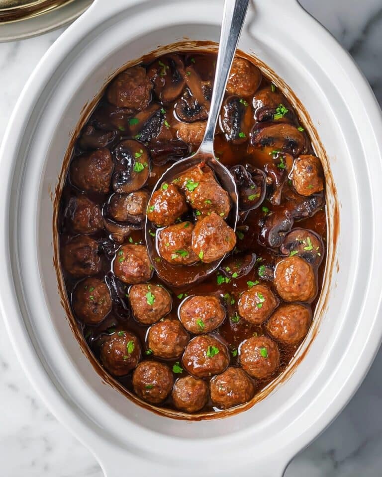 Salisbury Steak Meatballs in Mushroom Gravy Recipe