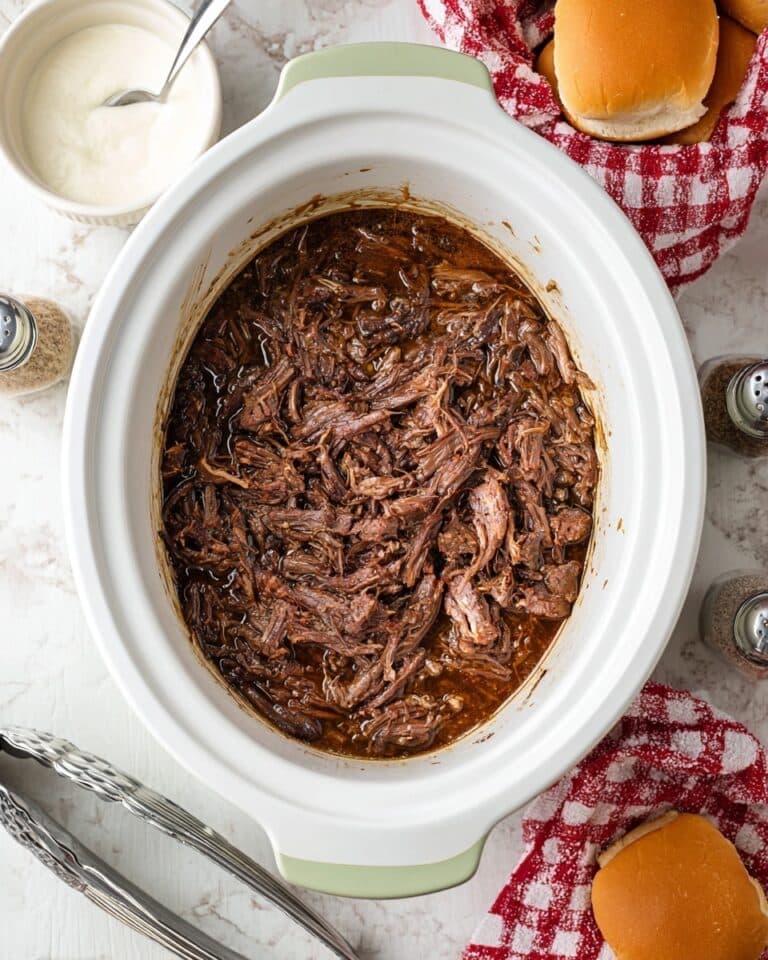 Slow Cooker Horseradish Beef Sandwiches Recipe