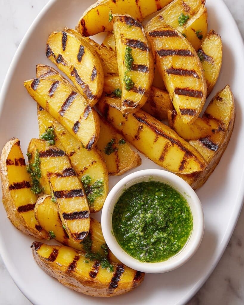 Grilled Potatoes with Fresh Herb Sauce Recipe