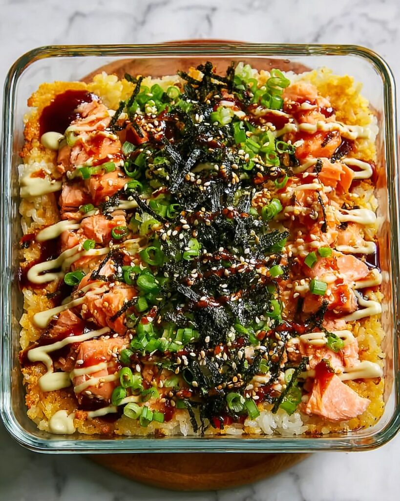 Spicy Salmon Sushi Bake Recipe