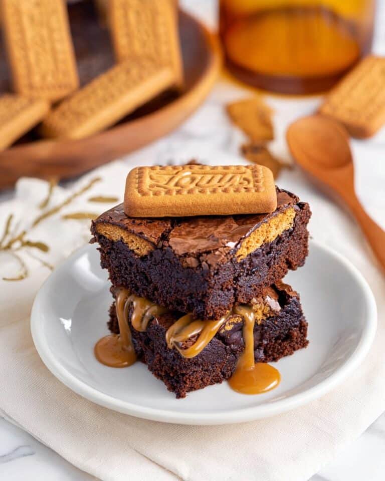 Biscoff Brownies with Cookie Butter Swirl Recipe