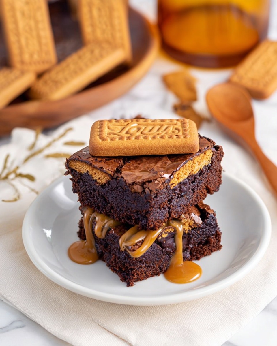 Biscoff Brownies with Cookie Butter Swirl Recipe