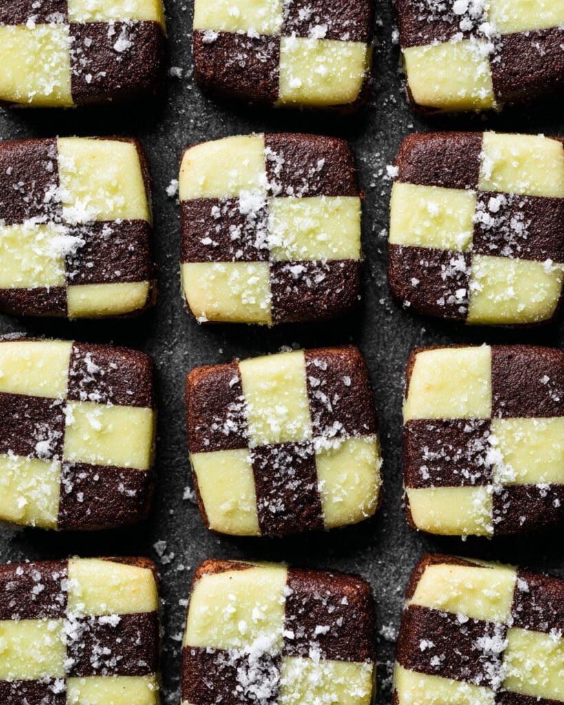 Mint Chocolate Checkerboard Cookies Recipe