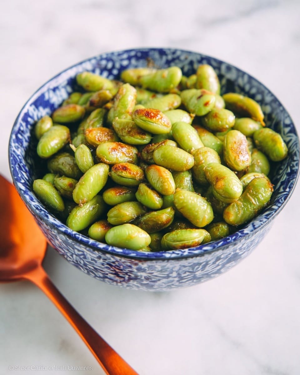 Parmesan Garlic Roasted Edamame Recipe