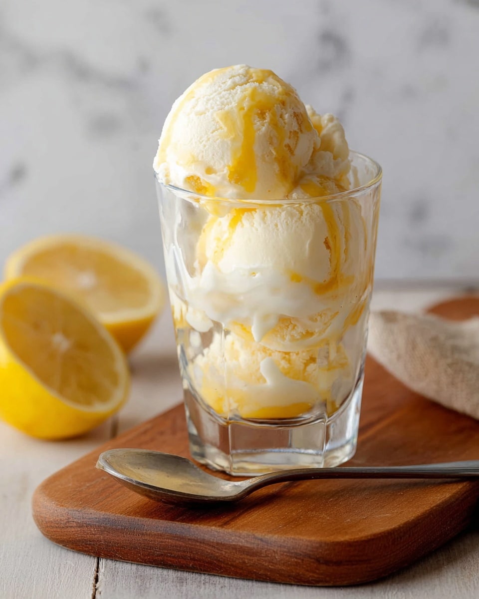 Lemon Custard Ice Cream with Lemon Curd Swirl Recipe