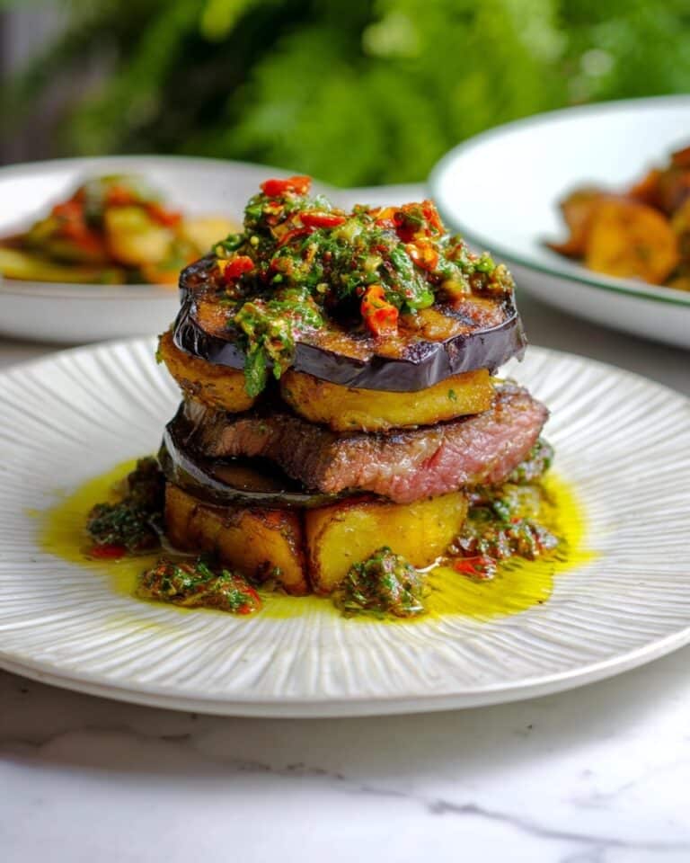 Beef Tenderloin Chimichurri Stacks Recipe