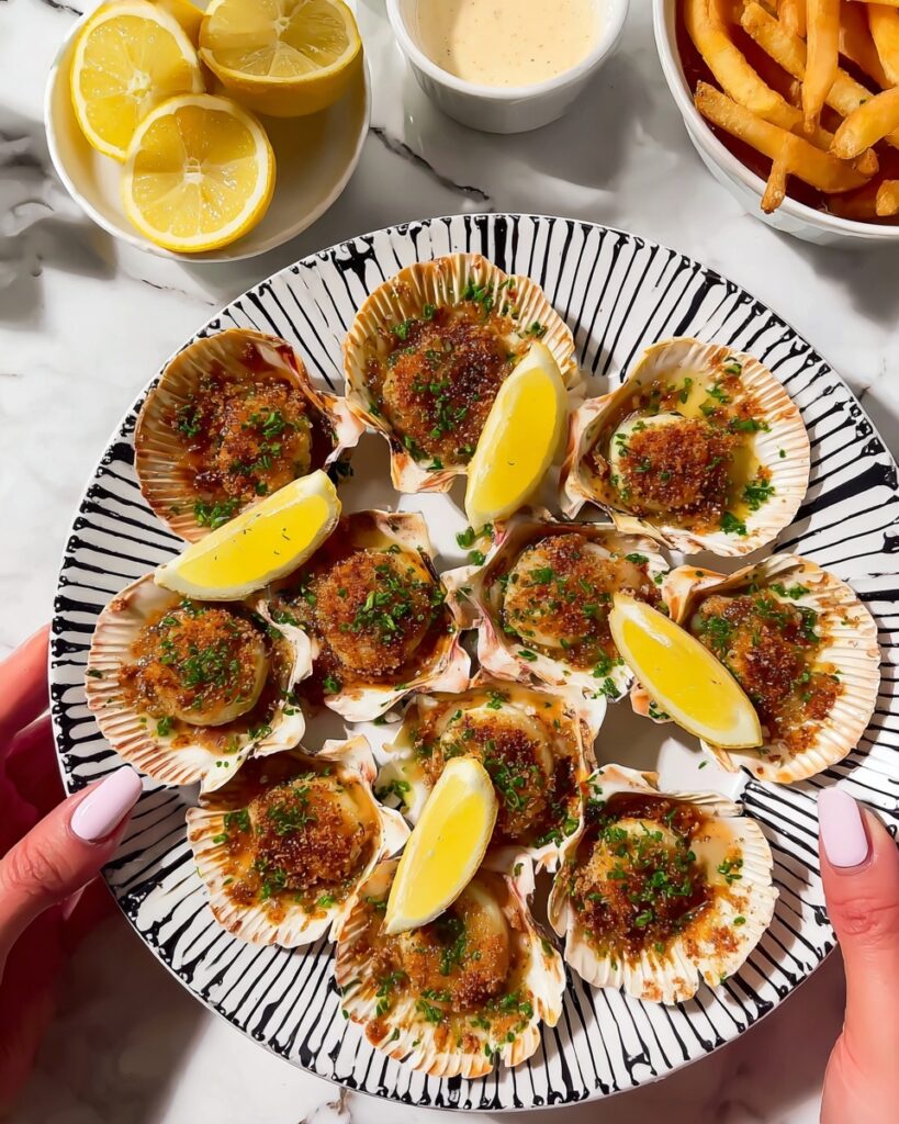 Scallop Frites with Chorizo Butter and Crispy Fries Recipe