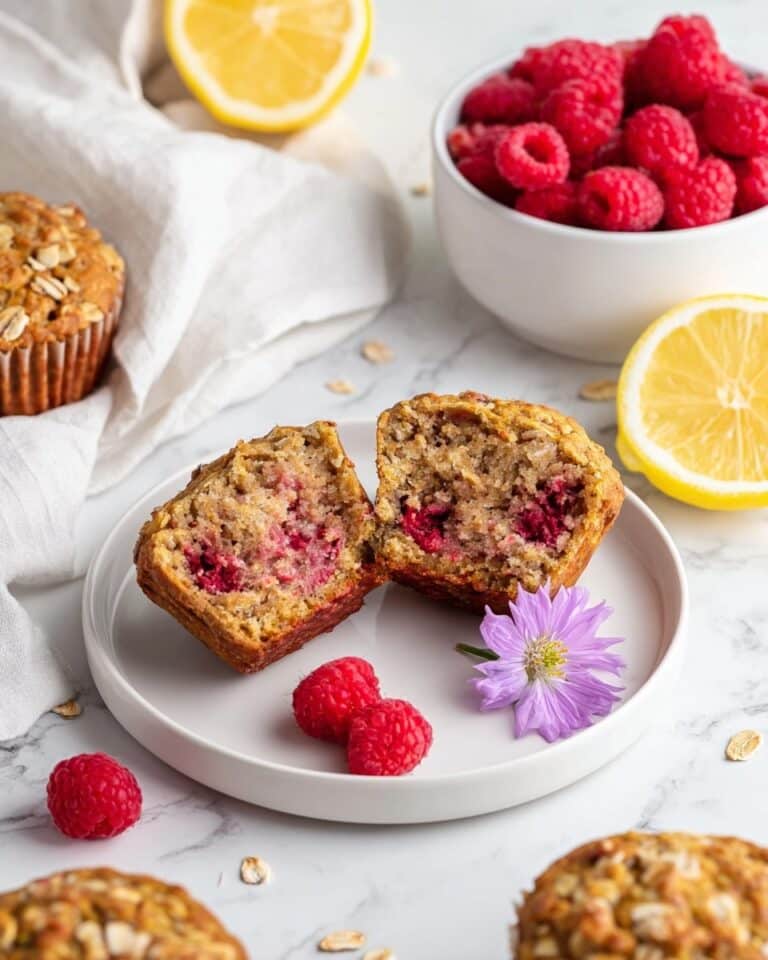 Lemon Raspberry Oatmeal Muffins Recipe
