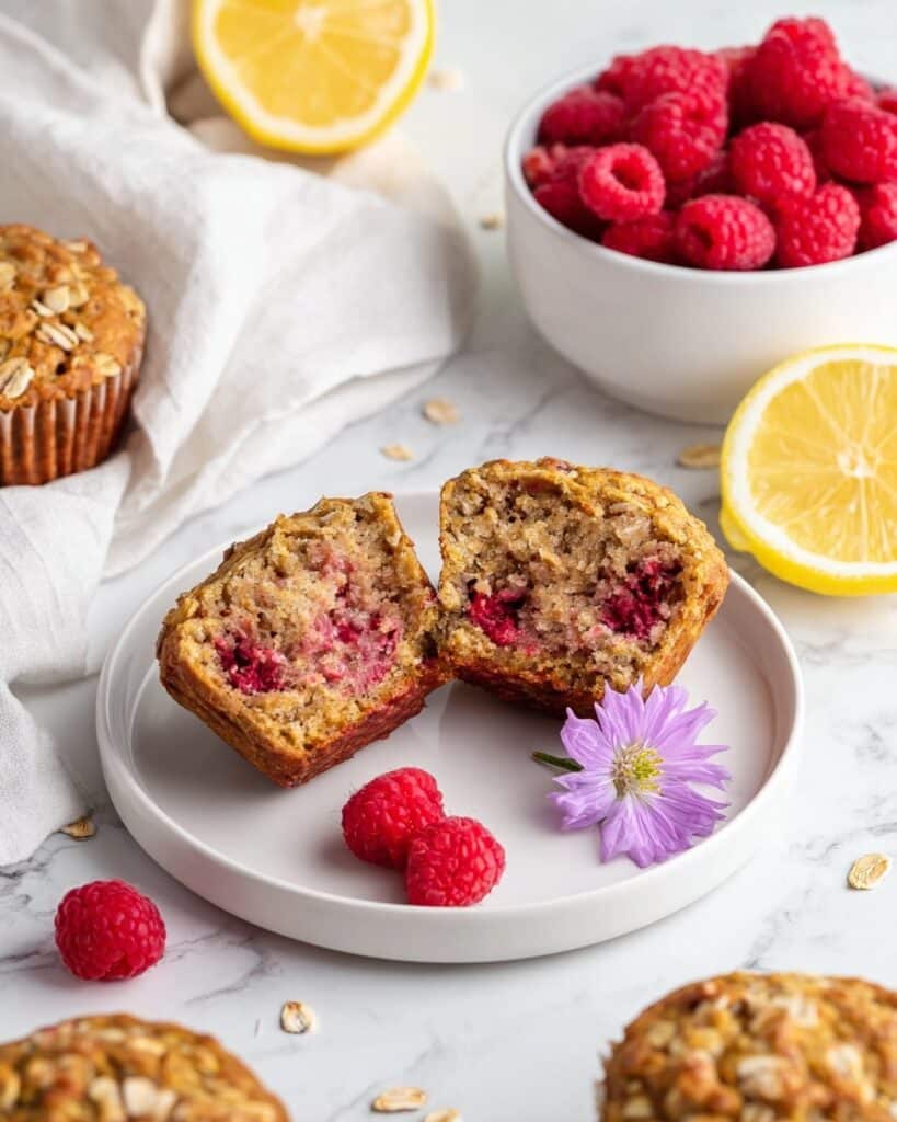 Lemon Raspberry Oatmeal Muffins Recipe