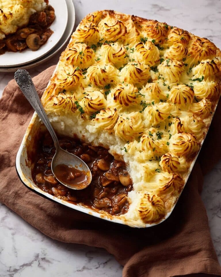 Chicken Mushroom Pie with Duchess Potato Lid Recipe