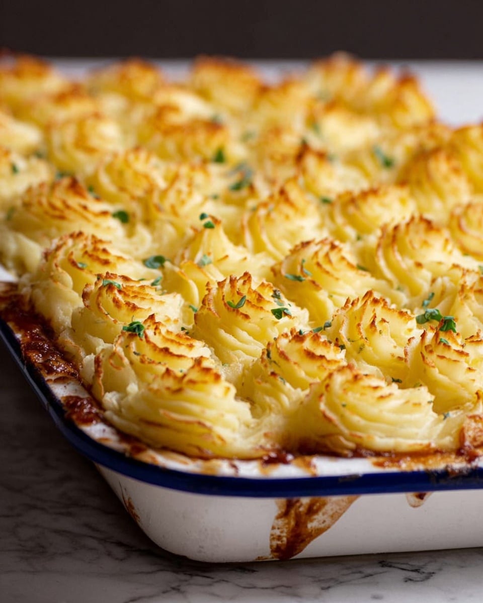 Chicken Mushroom Pie with Duchess Potato Lid Recipe - Recipe Image