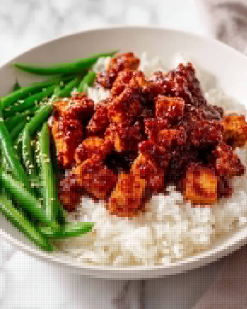 Spicy Vegan Gochujang Tofu Rice Bowls Recipe