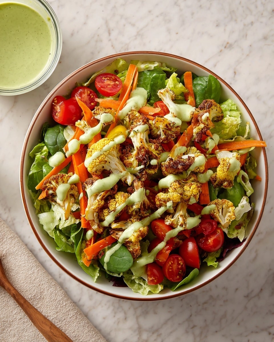 Roasted Cauliflower Salad with Avocado and Toasted Almonds Recipe