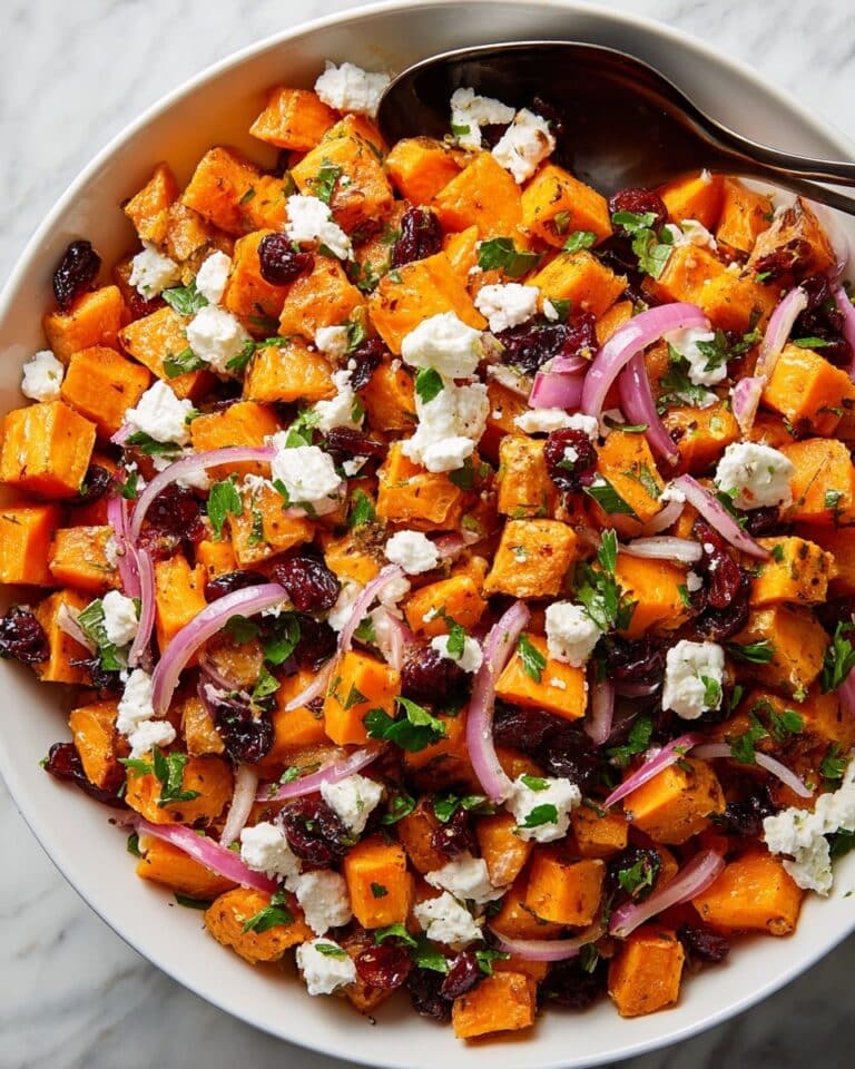 Sweet Potato Salad with Cranberries, Feta, and Parsley Recipe