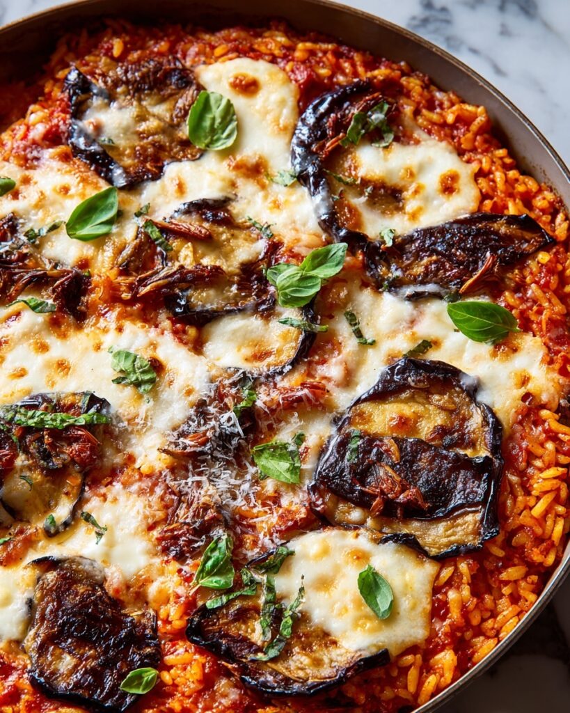 One-Pan Eggplant Parm Orzo Recipe