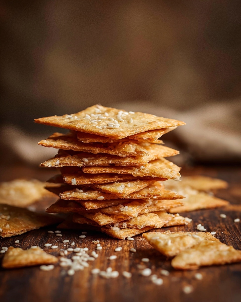 Homemade Sesame Sea Salt Artisan Crackers Recipe