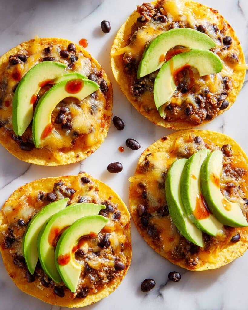 Black Bean Tostadas with Pepper Jack Cheese and Avocado Recipe