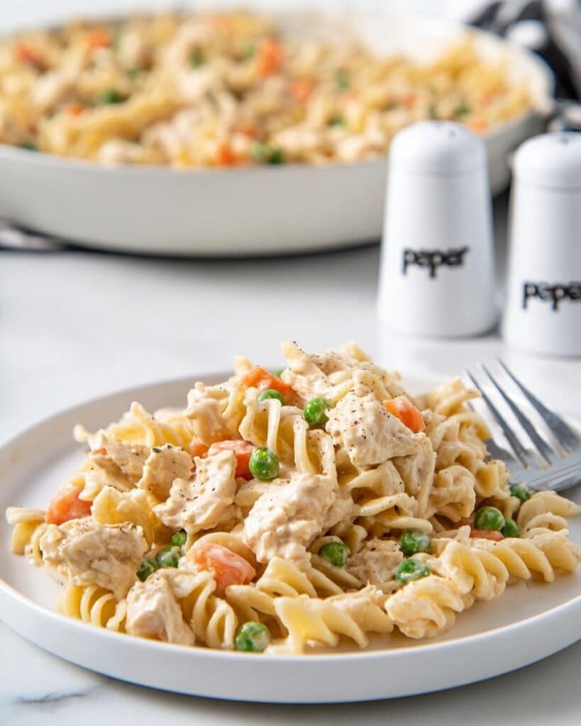 Chicken Pot Pie Noodles Recipe