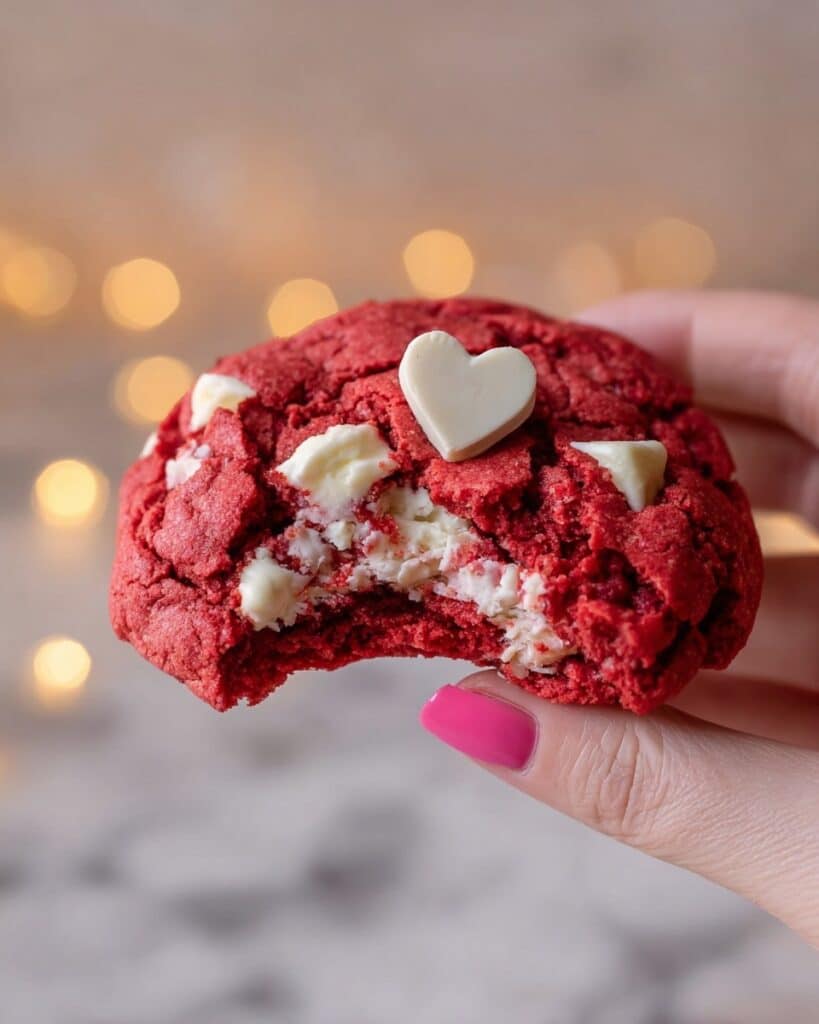 Single-Serve Red Velvet White Chocolate Chunk Cookie Recipe