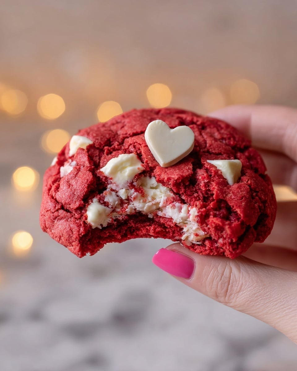 Single-Serve Red Velvet White Chocolate Chunk Cookie Recipe