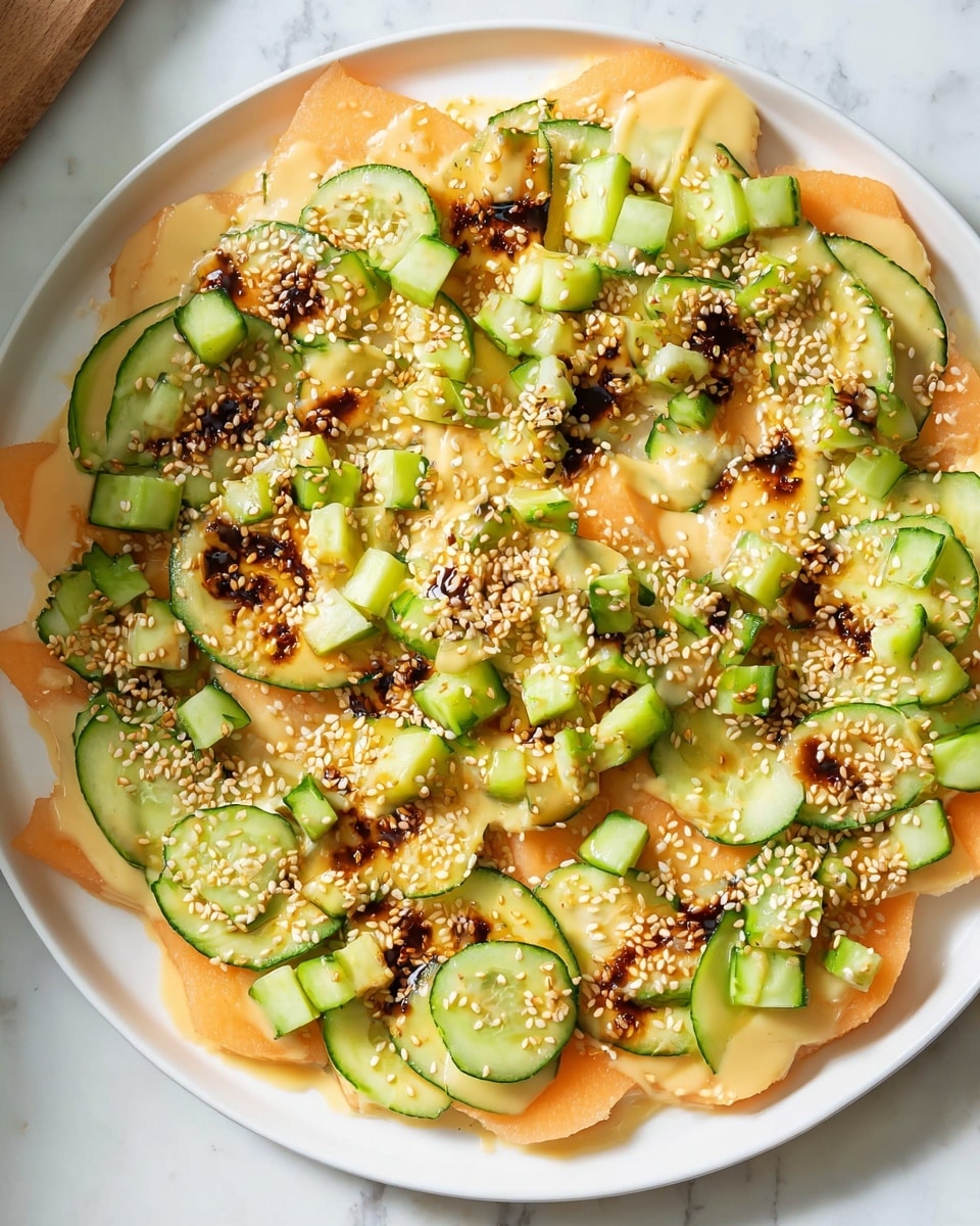 Avocado Cucumber Melon Salad Recipe