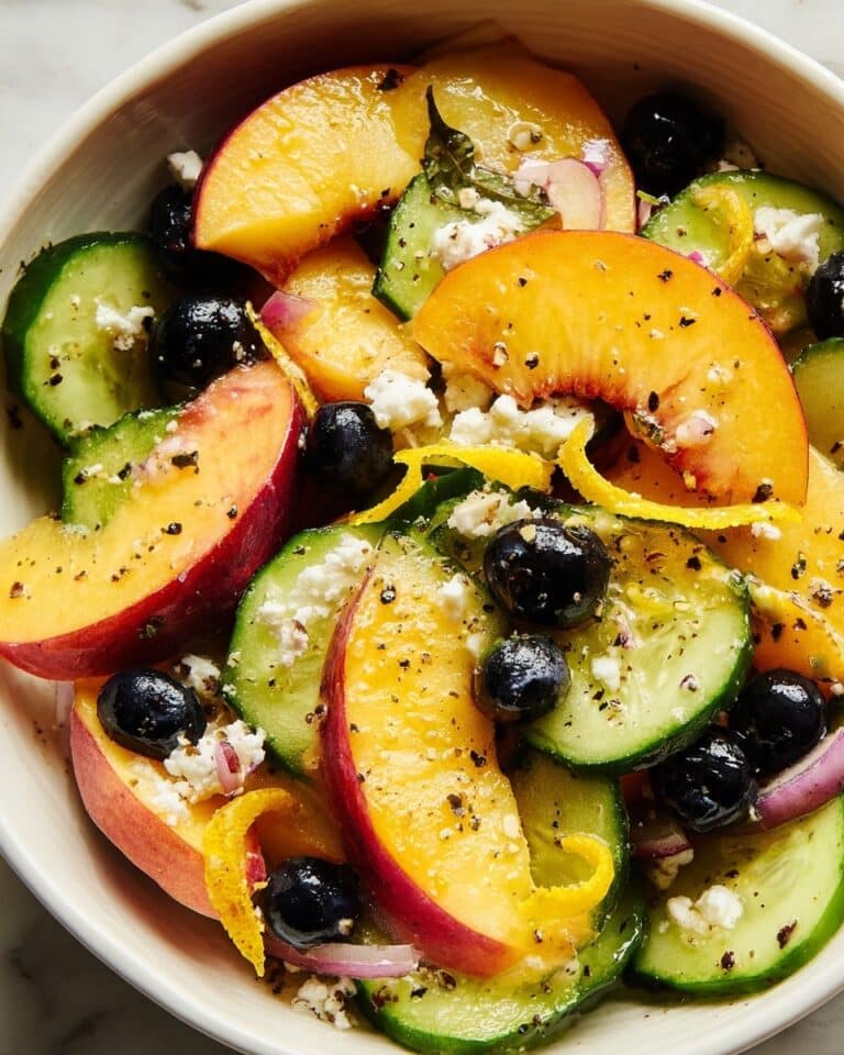 Blueberry Peach Feta Salad Recipe