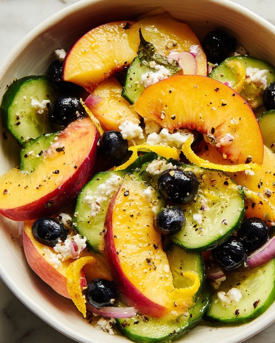 Blueberry Peach Feta Salad Recipe