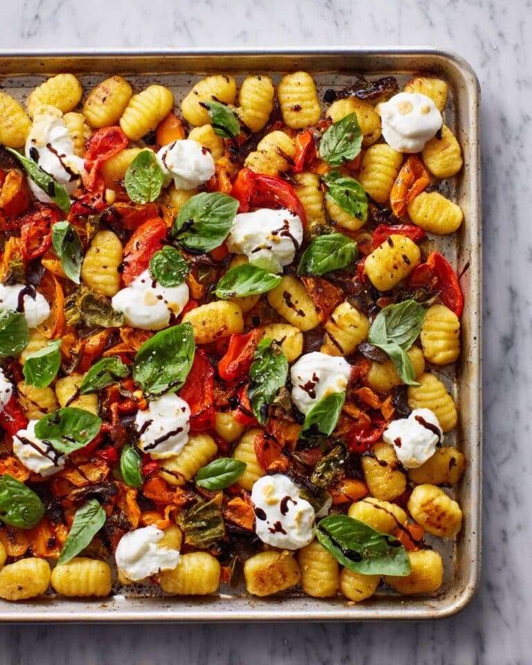Sheet-Pan Burrata Caprese Gnocchi Recipe