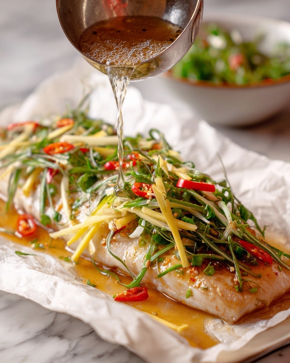 Sizzling Ginger Steamed Fish Recipe