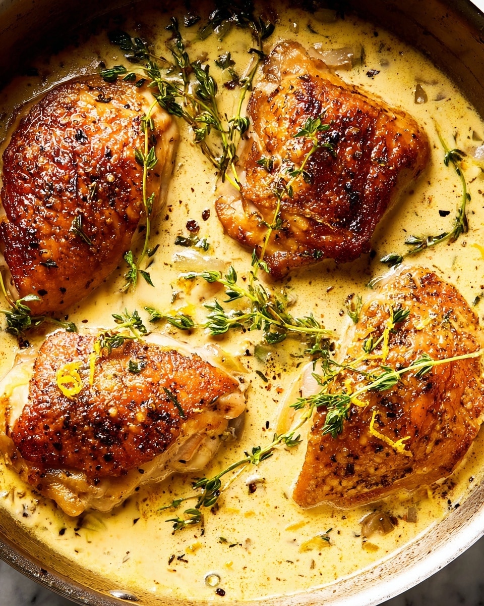 Slow-Cooker Creamy Lemon Herb Chicken Recipe